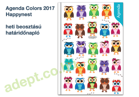 agenda colors 2017 happynest heti beosztasu hataridonaplo