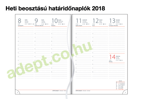 heti beosztasu hataridonaplok 2018