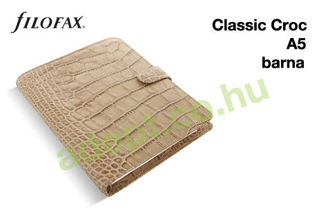 filofax classic croc a5 barna