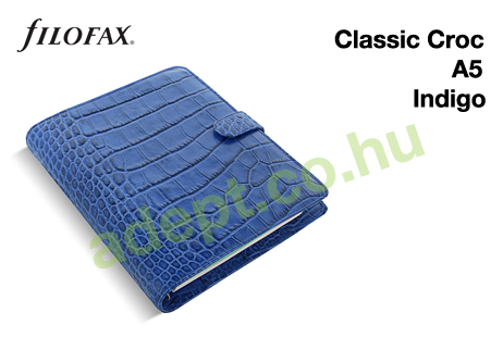 filofax classic croc a5 indigo