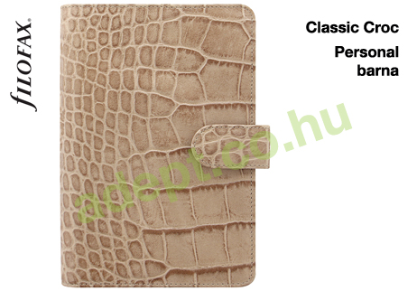 filofax classic croc personal barna