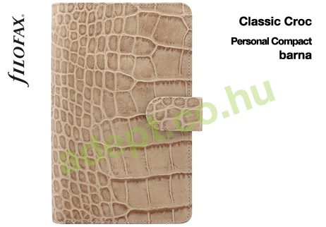 filofax classic croc personal compact barna