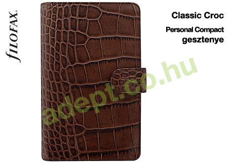 filofax classic croc personal compact gesztenye