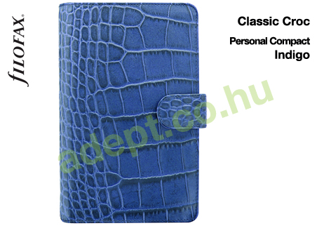filofax classic croc personal compact indigo