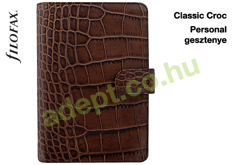 filofax classic croc personal gesztenye