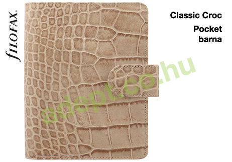 filofax classic croc pocket barna