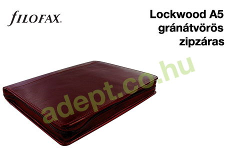 filofax lockwood a5 granatvoros zipzaras