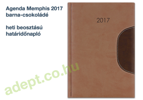 agenda memphis 2017 barna csokoladen heti beosztasu hataridonaplo