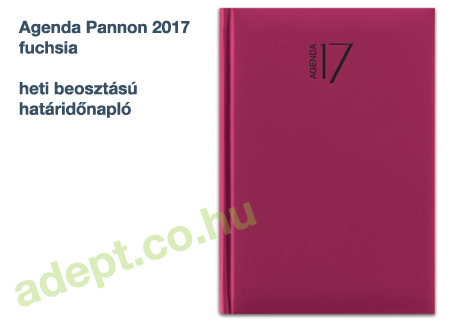 agenda pannon 2017 fuchsia heti beosztasu hataridonaplo