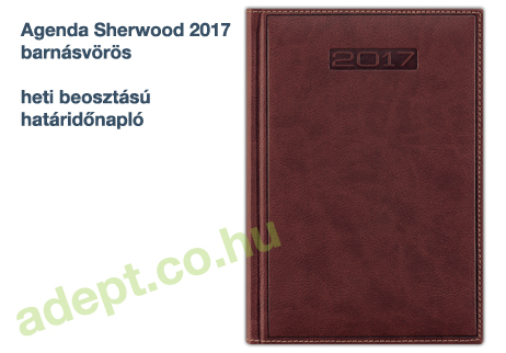 agenda sherwood 2017 barnasvoros heti beosztasu hataridonaplo