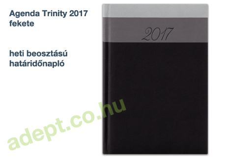 agenda trinity 2017 fekete heti beosztasu hataridonaplo