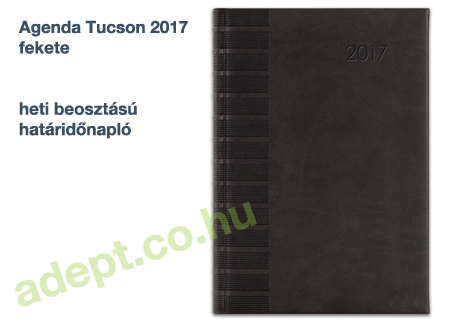 agenda tucson 2017 fekete heti beosztasu hataridonaplo