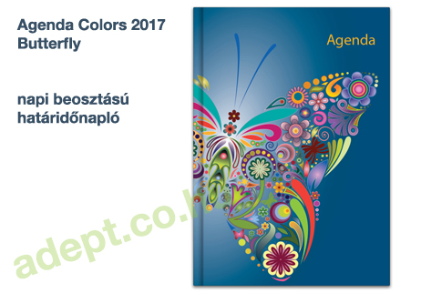 agenda colors 2017 butterfly napi beosztasu hataridonaplo