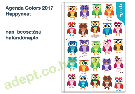 agenda colors 2017 happynest napi beosztasu hataridonaplo