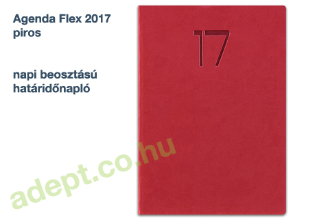 agenda flex 2017 piros napi beosztasu hataridonaplo