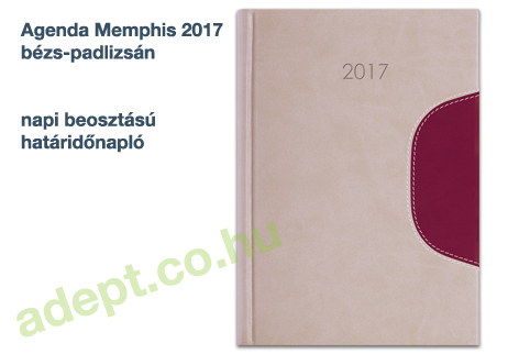 agenda memphis 2017 bezs padlizsan napi beosztasu hataridonaplo