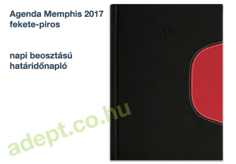 agenda memphis 2017 fekete piros napi beosztasu hataridonaplo