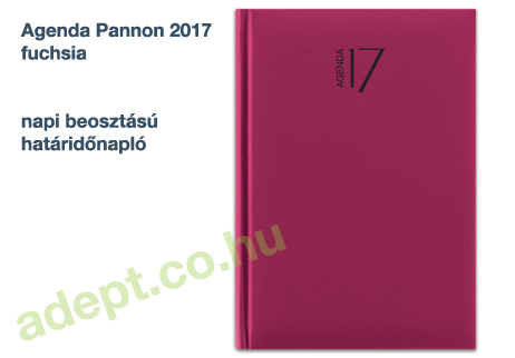 agenda pannon 2017 fuchsia napi beosztasu hataridonaplo