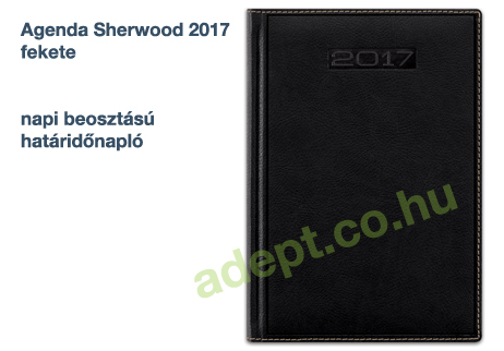 agenda sherwood 2017 fekete napi beosztasu hataridonaplo