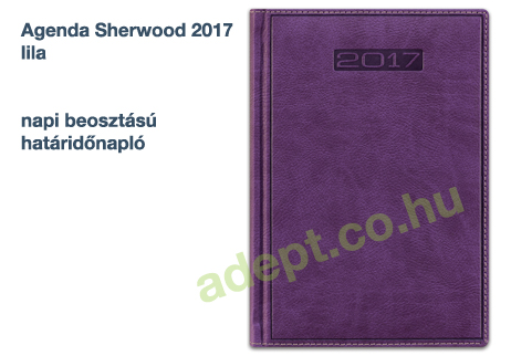 agenda sherwood 2017 lila napi beosztasu hataridonaplo