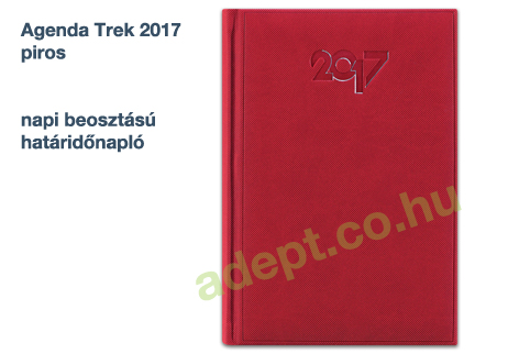 agenda trek 2017 piros napi beosztasu hataridonaplo