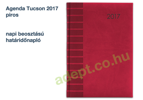 agenda tucson 2017 piros napi beosztasu hataridonaplo