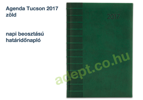 agenda tucson 2017 zold napi beosztasu hataridonaplo